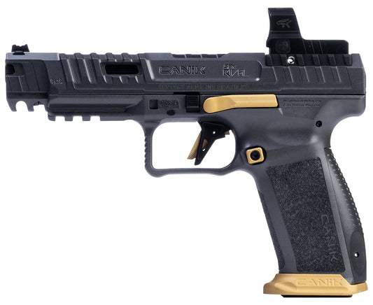 CANIK SFX RIVAL MECANIK m01 RED DOT FS 9MM 18RD 5" RIVAL GRAY GOLD ACCENTS