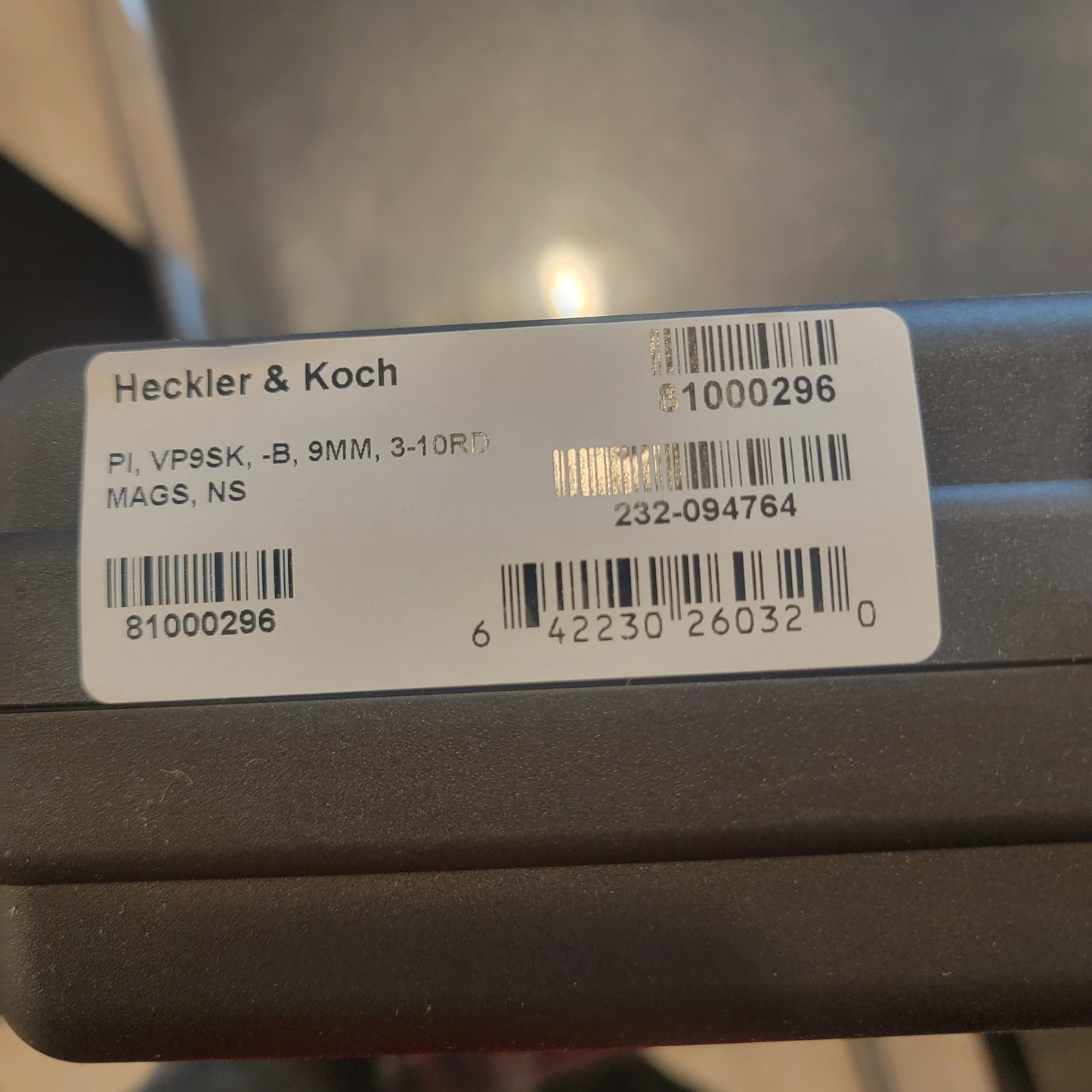 HECKLER & KOCH VP9SK 9MM Black NIGHT SIGHT SUB COMPACT 10/15 RD Mags