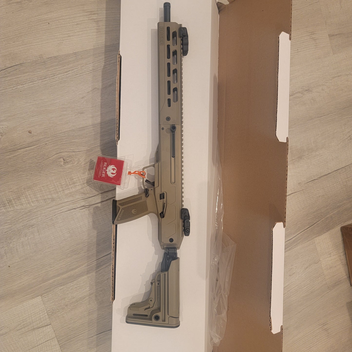 Ruger LC CARBINE 5.7x28MM 16.25" Threaded Barrel 20 RD FDE FOLDING STOCK